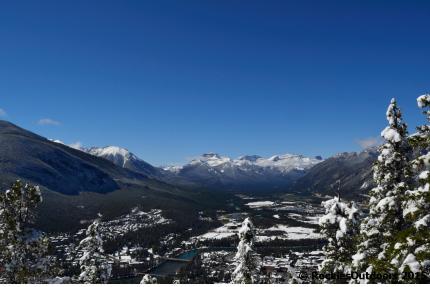 Looking northwards up the Bow Valley from the top of Tunnel Mountain